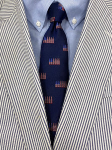 6 Pack American Flag Spill-Resistant Tie