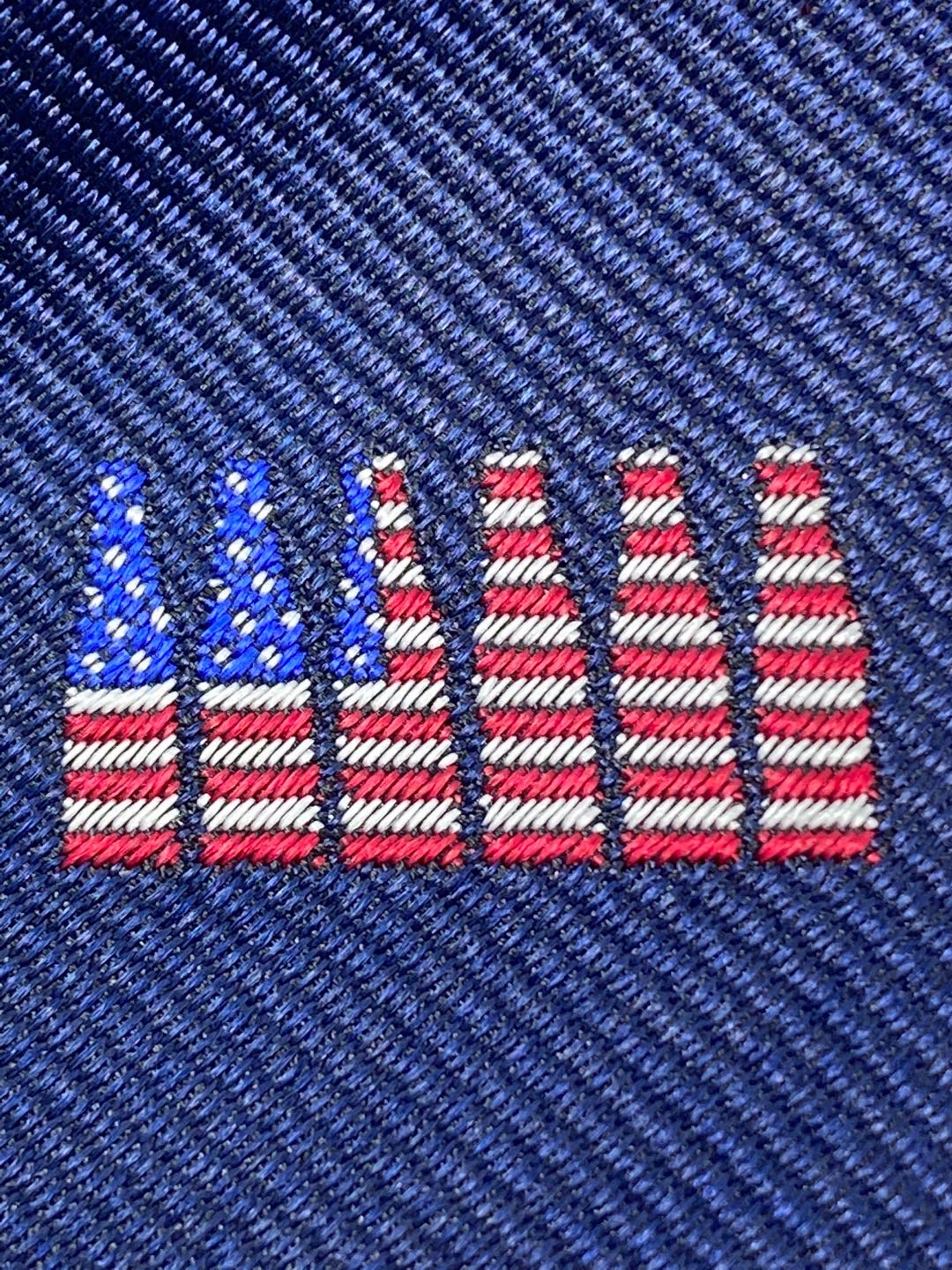 6 Pack American Flag Spill-Resistant Bow Tie