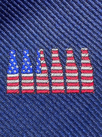 6 Pack American Flag Spill-Resistant Bow Tie