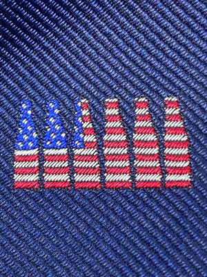 6 Pack American Flag Spill-Resistant Bow Tie