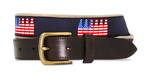 American Flag Beer Bottle Canvas Club Belt Khaki