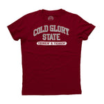 Cold Glory State Varsity T-Shirt - Cardinal Red/Grey