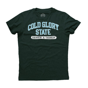 Cold Glory State Varsity T-Shirt - Green/Lt. Blue