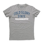 Cold Glory State Varsity T-Shirt - Grey Heather/Blue