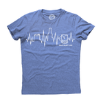 Cold Glory Beer EKG T-Shirt  Light Blue Heather