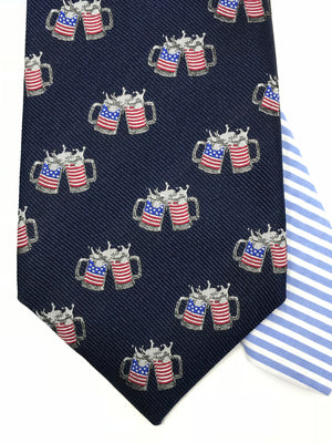 American Flag Beer Mugs Spill-Resistant Tie