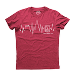 Cold Glory Beer EKG T-Shirt  Cardinal Red Heather