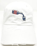 White Whiskey American Flag Hat