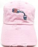 Pink Whiskey American Flag Hat