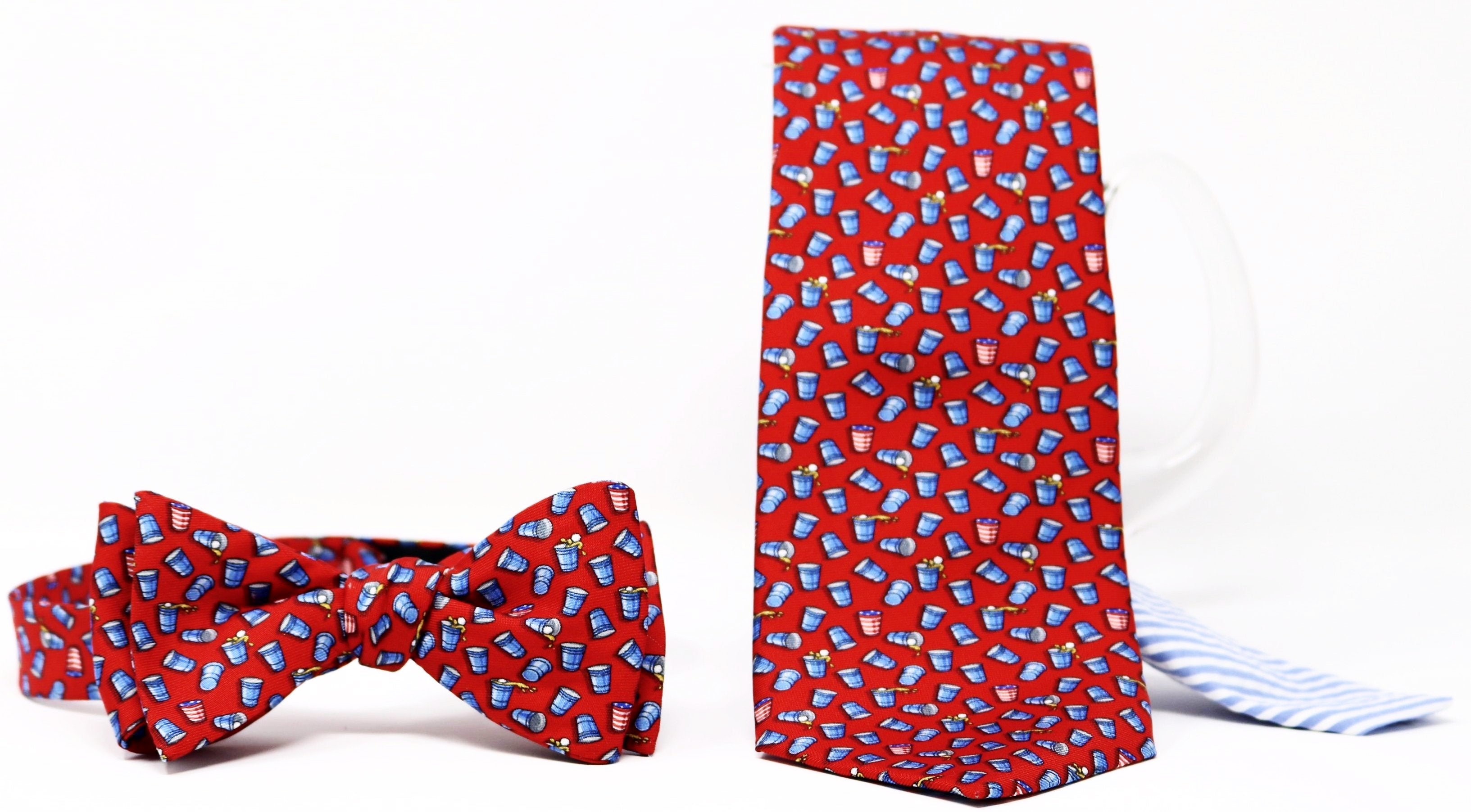 Red Beer Pong Tie
