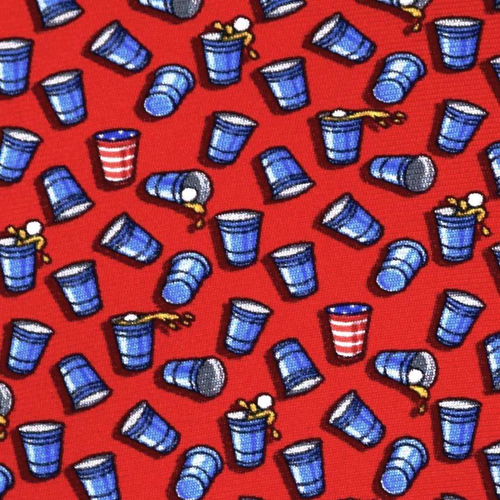 Red Beer Pong Tie