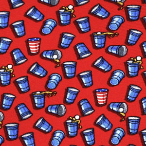 Red Beer Pong Tie