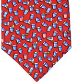 Red Beer Pong Tie