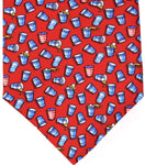 Red Beer Pong Tie