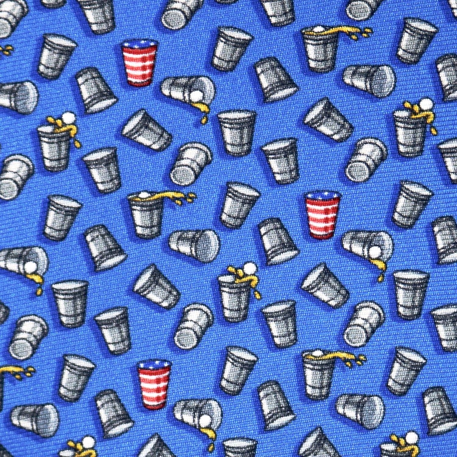 Light Blue Beer Pong Bow Tie