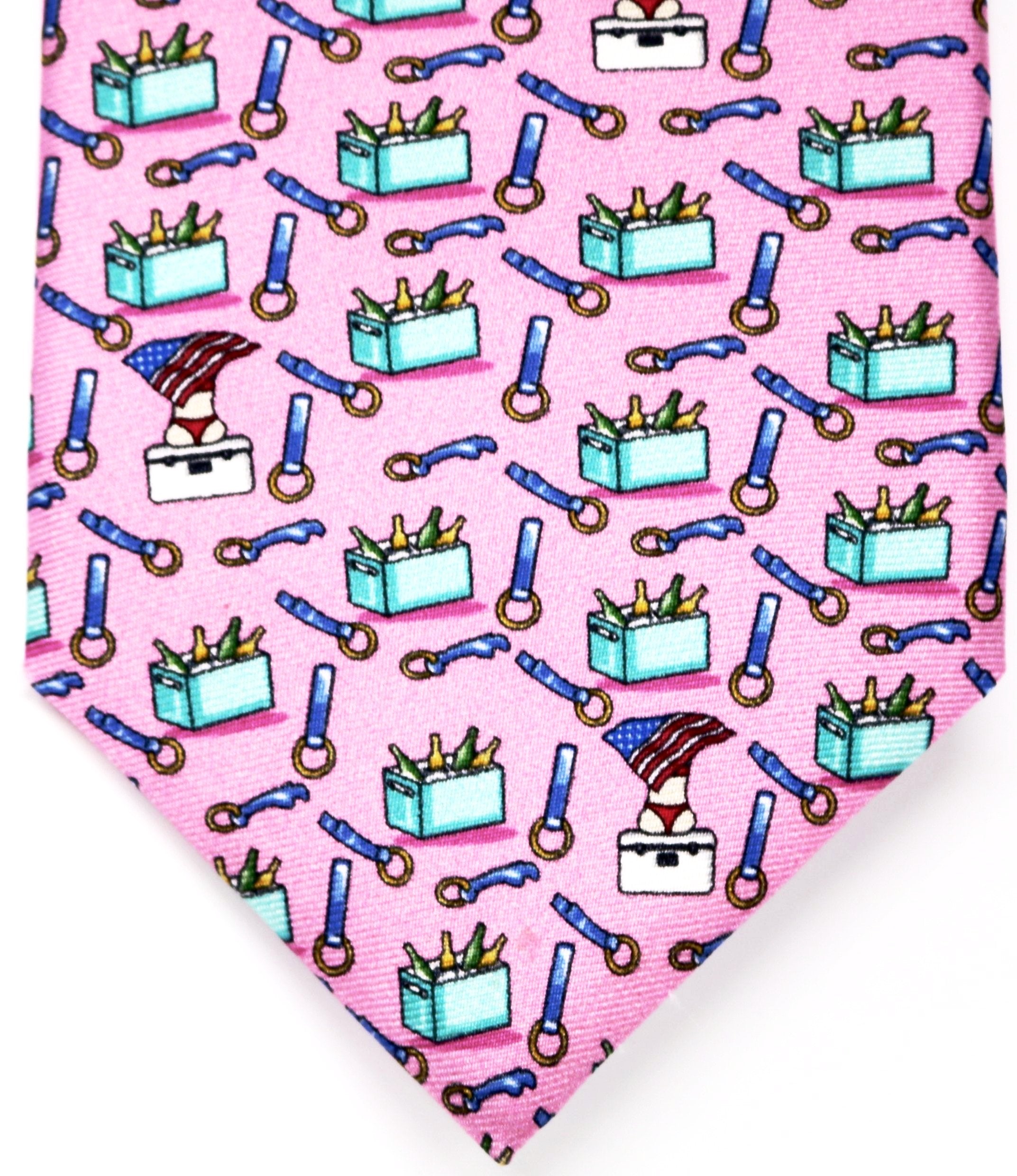 Pink Beer Cooler Tie