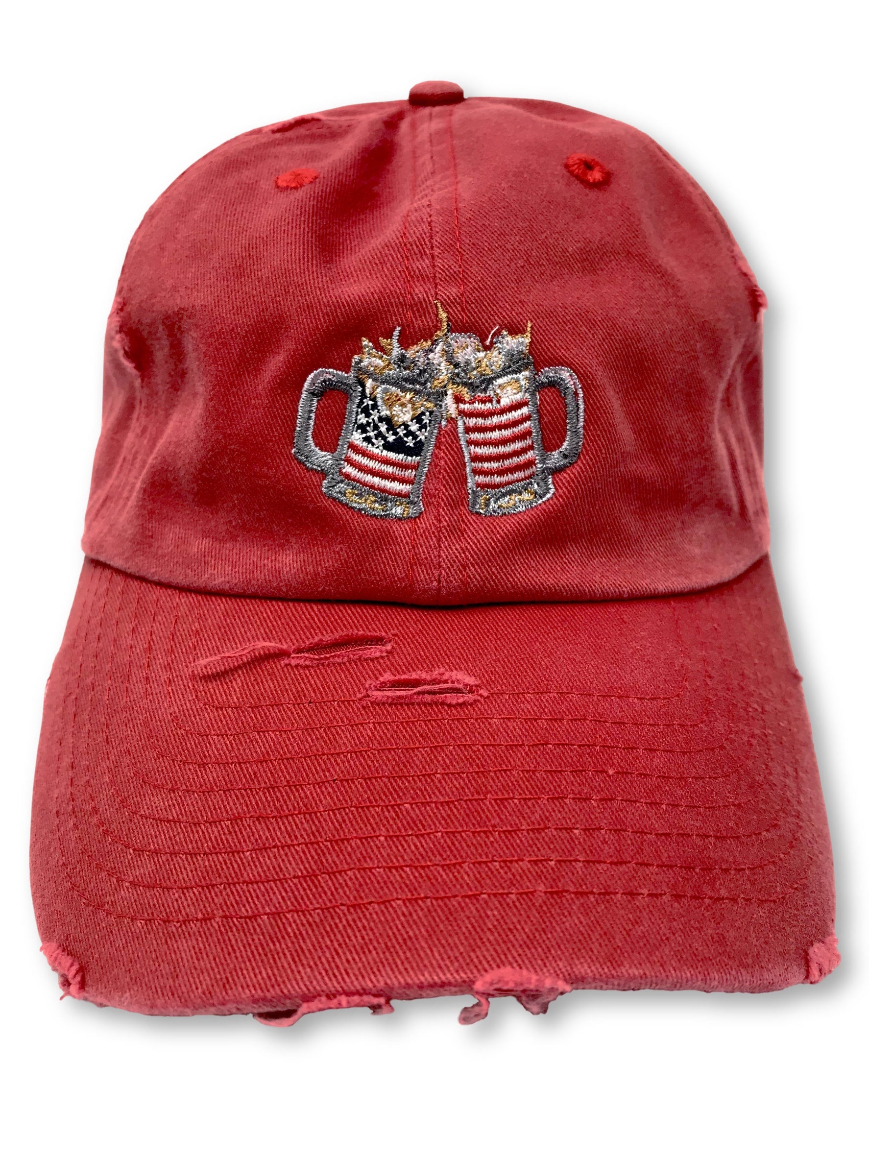 Red Cheers American Flag Hat