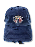 Vintage Navy Cheers American Flag Hat