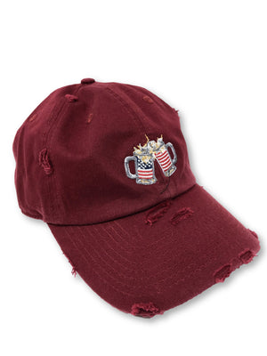 Maroon Cheers American Flag Hat