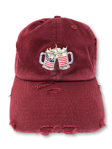 Maroon Cheers American Flag Hat