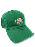 Kelly Green Cheers American Flag Hat