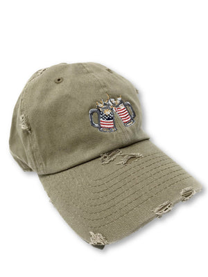 Khaki Cheers American Flag Hat