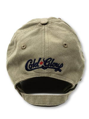 Khaki Beer Pong American Flag Hat