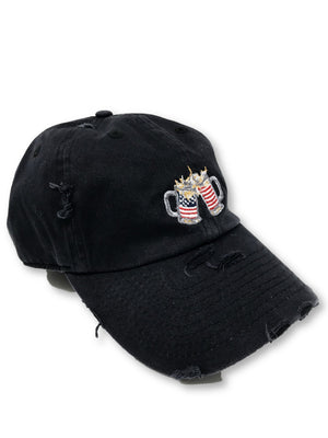 Black Cheers American Flag Hat