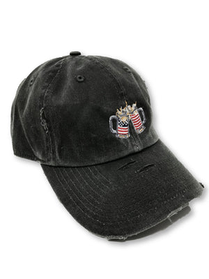 Charcoal Grey Cheers American Flag Hat