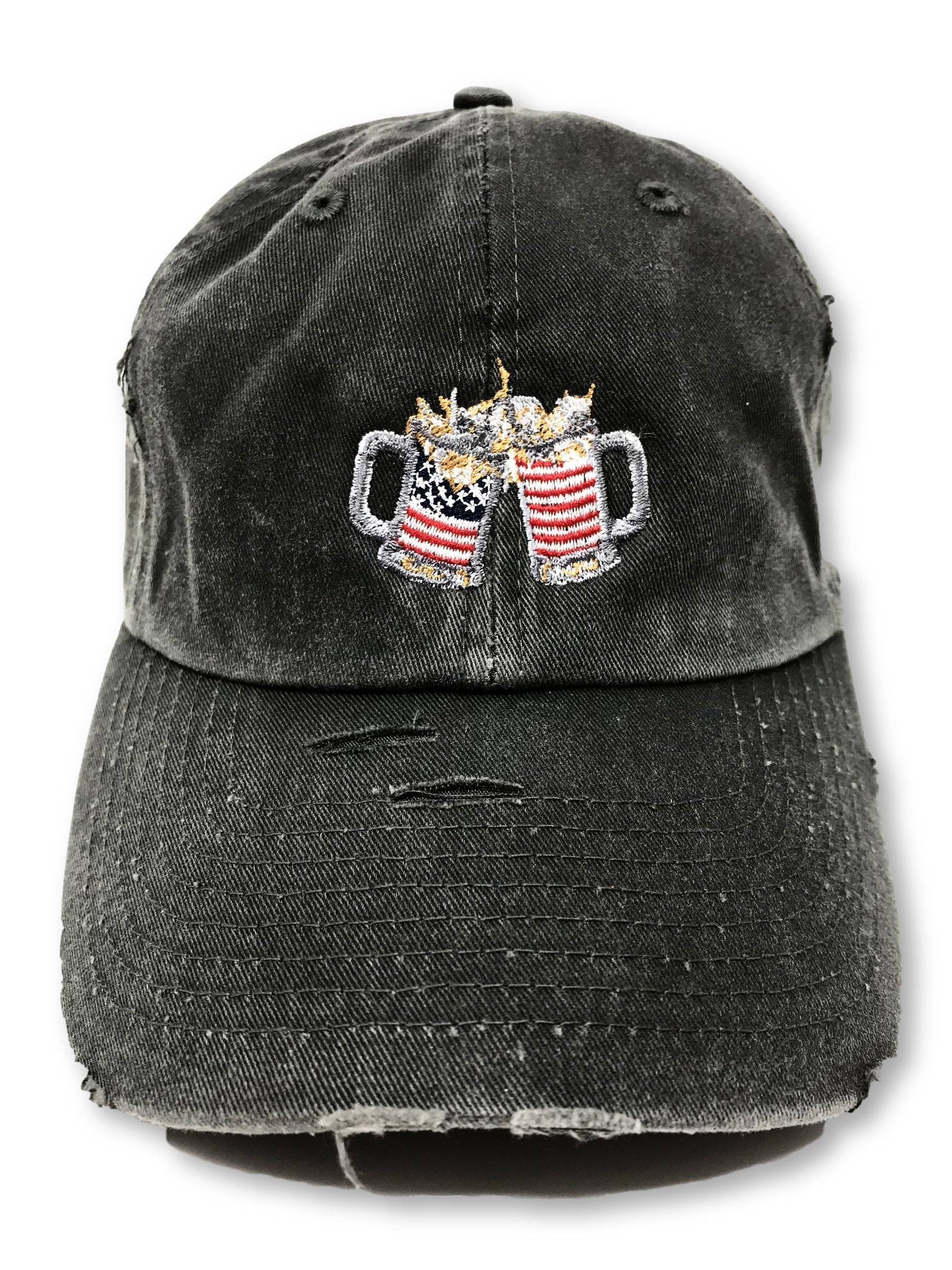 Charcoal Grey Cheers American Flag Hat