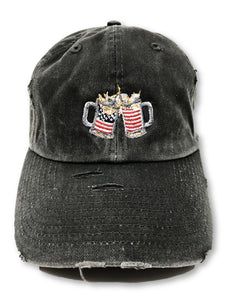 Charcoal Grey Cheers American Flag Hat