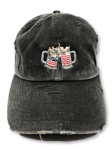 Charcoal Grey Cheers American Flag Hat