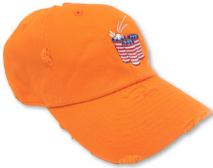 Orange Beer Pong American Flag Hat