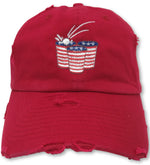 Red Beer Pong American Flag Hat
