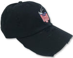 Black Beer Pong American Flag Hat