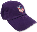 Purple Beer Pong American Flag Hat