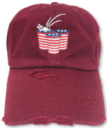 Maroon Beer Pong American Flag Hat