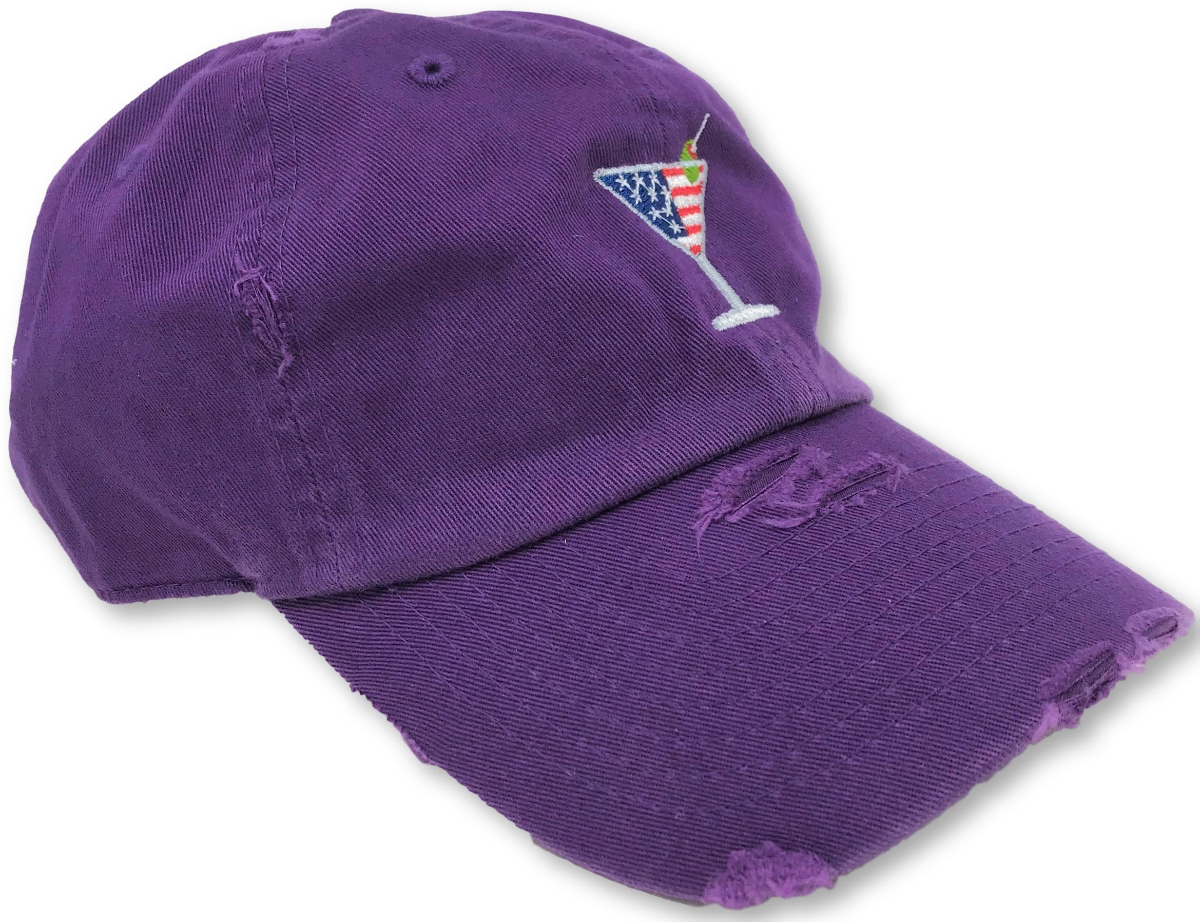 Purple Martini American Flag Hat