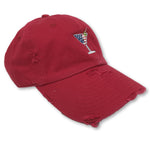 Red Martini American Flag Hat