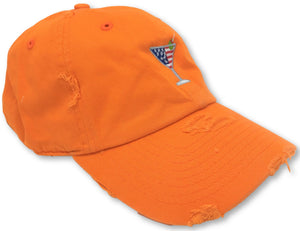 Orange Martini American Flag Hat