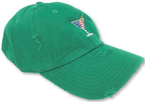 Kelly Green Martini American Flag Hat