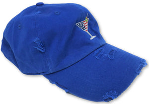 Royal Blue Martini American Flag Hat