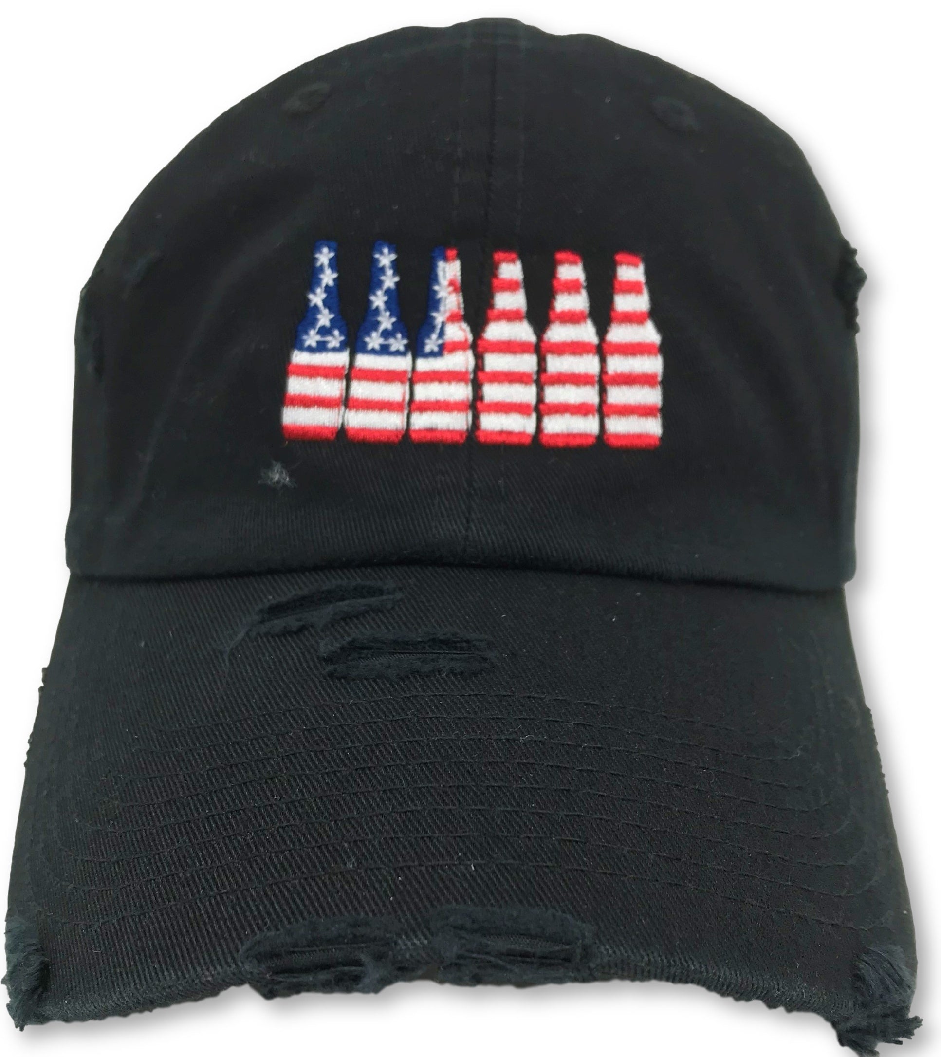 Black 6 Pack American Flag Hat