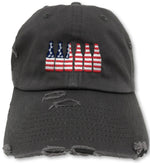 Charcoal Grey 6 Pack American Flag Hat