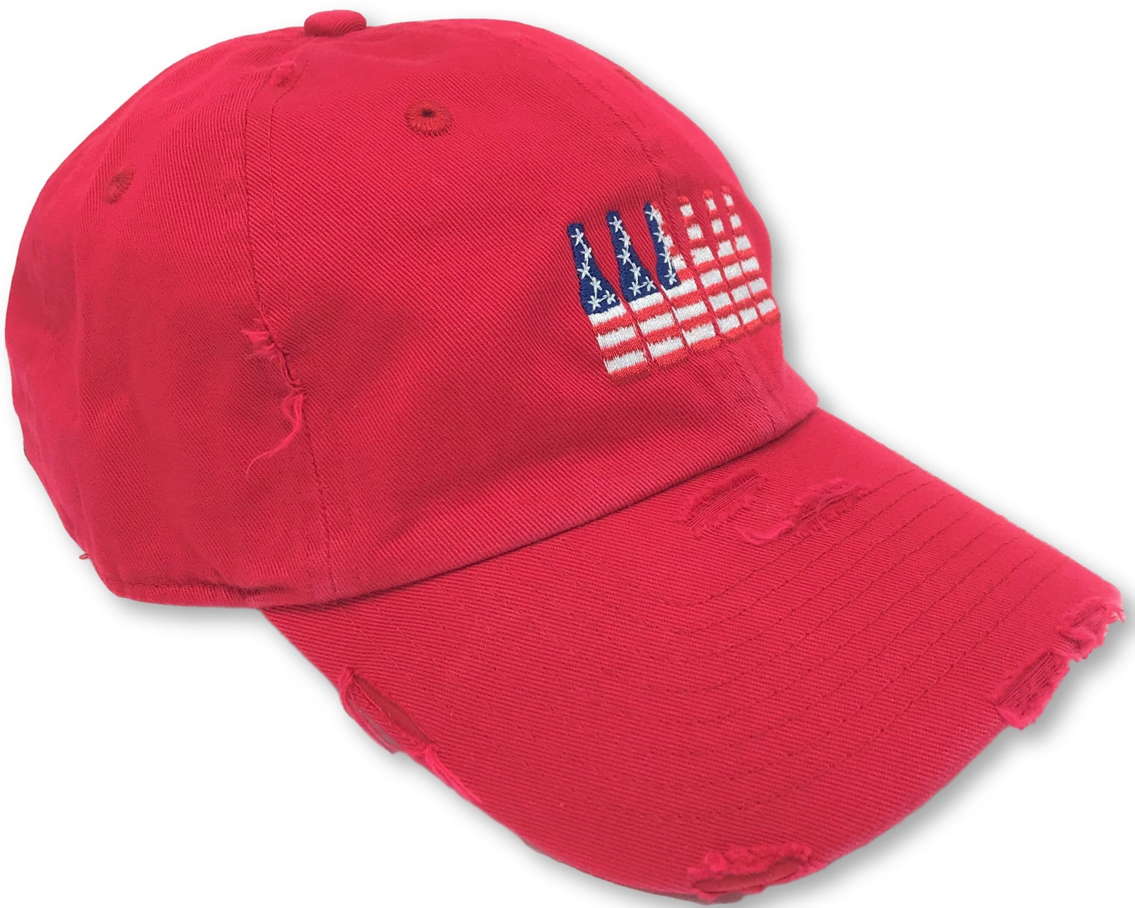 Red 6 Pack American Flag Hat