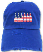 Royal Blue 6 Pack American Flag Hat