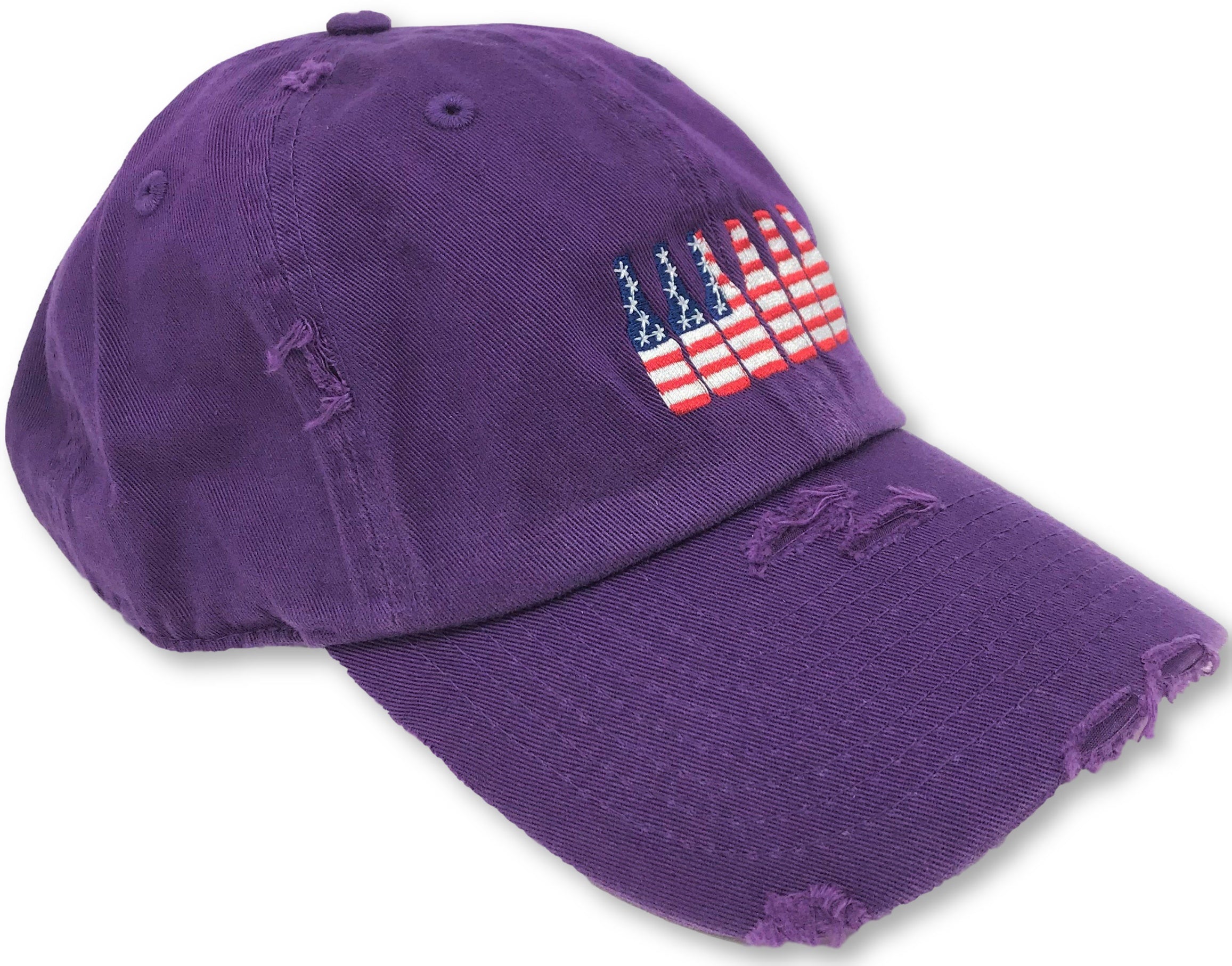 Purple 6 Pack American Flag Hat