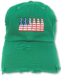 Kelly Green 6 Pack American Flag Hat