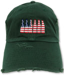 Hunter Green 6 Pack American Flag Hat