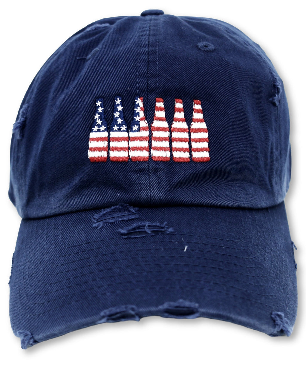 Navy 6 Pack American Flag Hat